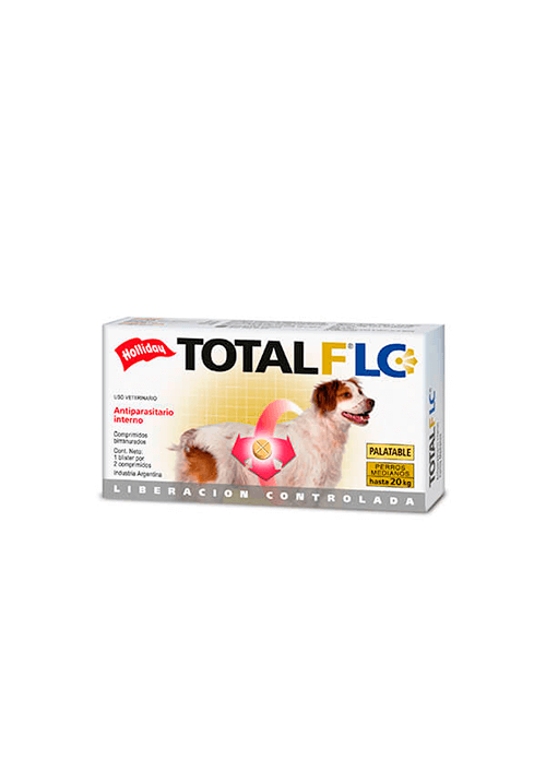 TOTAL FLC PERROS MEDIANOS BLISTER X 2 TABLETAS