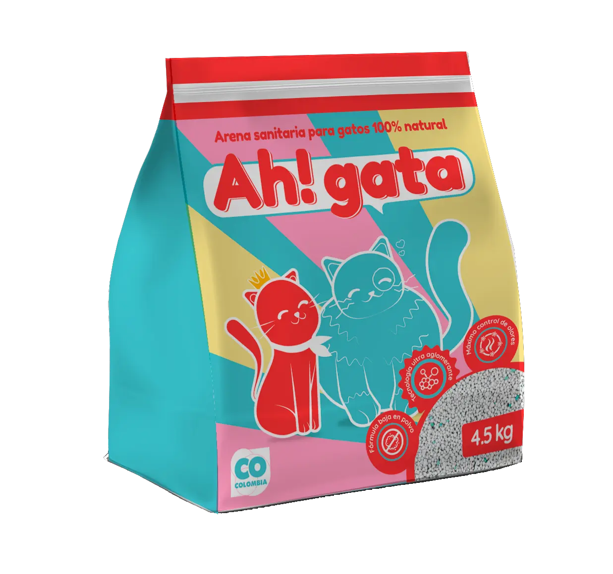 ARENA AH GATA GATOS SIN AROMA X 4.5 KG