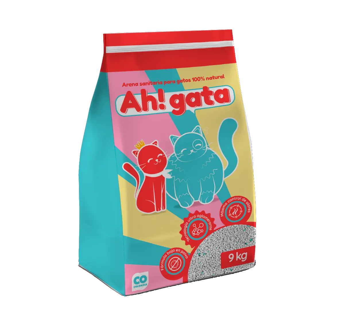 ARENA AH GATA GATOS SIN AROMA X 9 KG