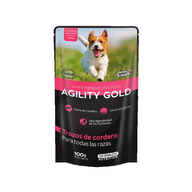 AGILITY GOLD POUCH TROZOS DE CORDERO 100G