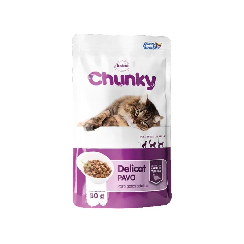 CHUNKY DELICAT TROZOS DE PAVO  X 80 G