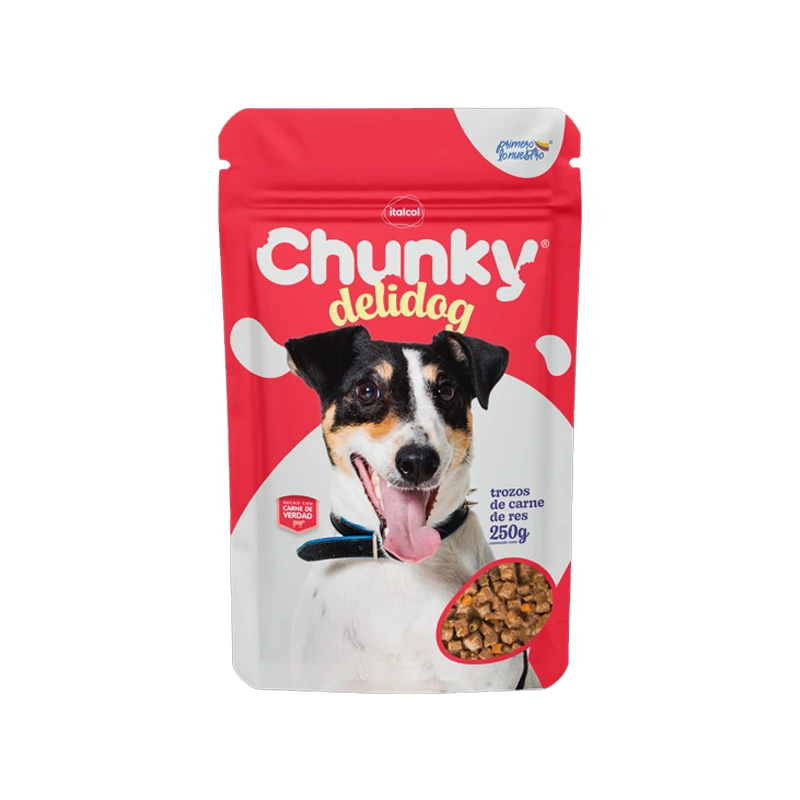 CHUNKY DELIDOG TROZOS DE RES POUCH X 250 G