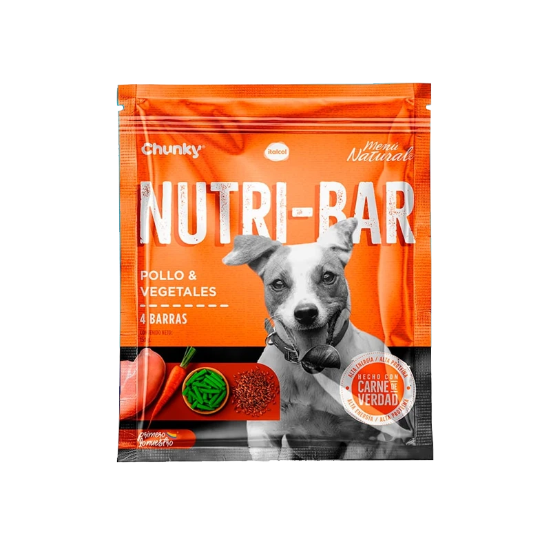 CHUNKY NUTRI-BAR POLLO Y VEGETALES X 150 G