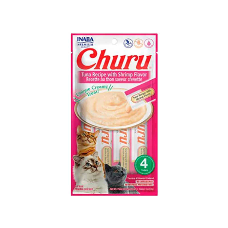 CHURU CAT TUNA RECIPE WITH SHRIMP FLAVOR X 4 (FUCSIA)