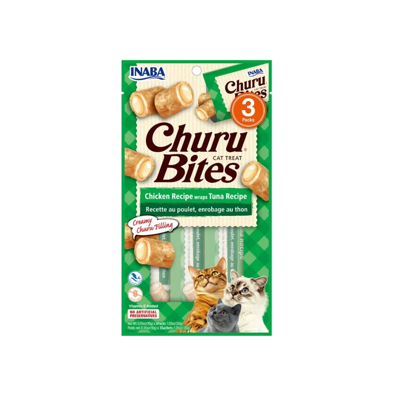 CHURU BITES F CHICKEN RECIPE WRAPS TUNA RECIPE X 3 (VERDE)