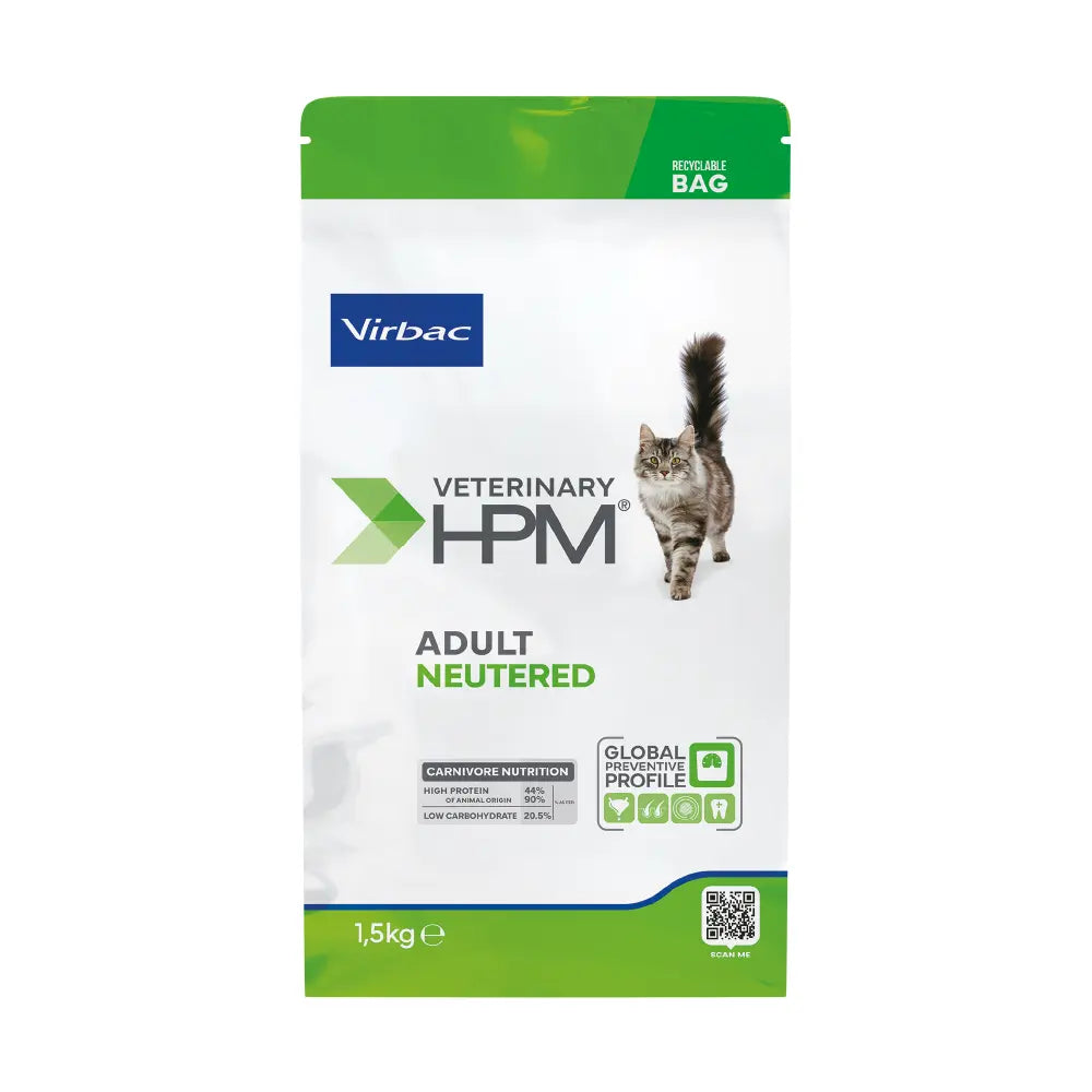VIRBAC HPM F ADULT NEUTERED CAT X 1.5 KG