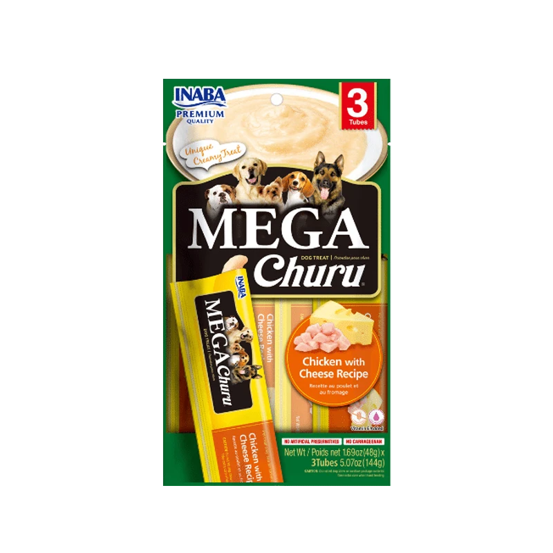 MEGA CHURU DOG CHICKEN WITH CHEESE X 3 (AMARILLO)