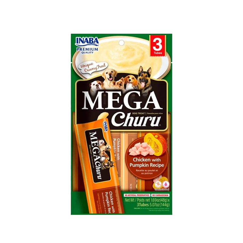 MEGA CHURU DOG CHICKEN WITH PUMPKIN X 3 (NARANJA)