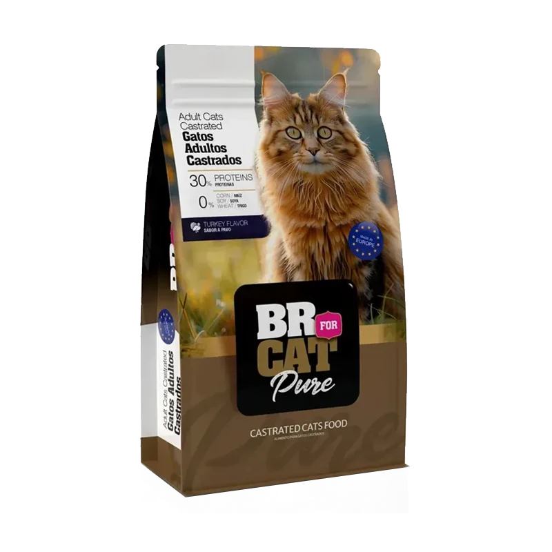 BR FOR CAT PURE ADULTO CASTRADO PAVO 1KG