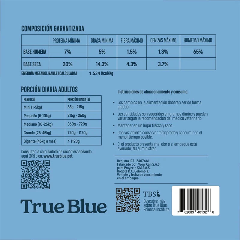 NIDDO TRUE BLUE SALMON SENSITIVE ADULTO X 500 GR X 10 UND