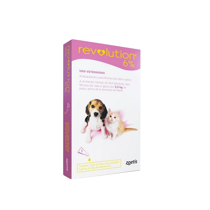 REVOLUTION 6 % X 0.25 ML HASTA 2.5 KG GATOS (ROSADO)