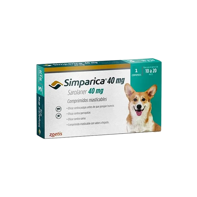SIMPARICA X 40 MG 10-20 KG X TABLETA
