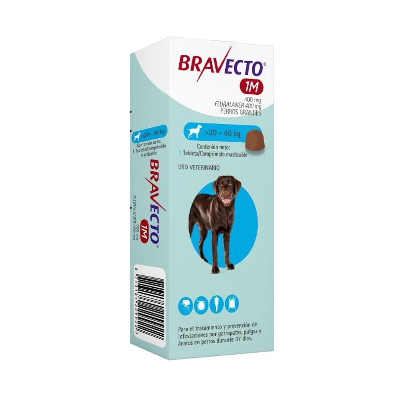 BRAVECTO 37 DIAS 400 MG (20 A 40 KG)