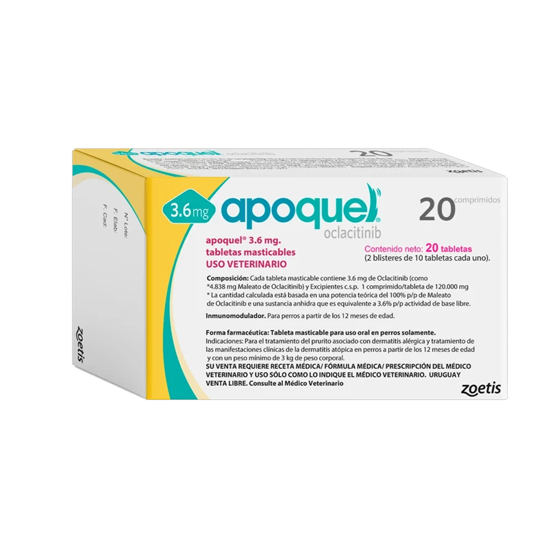 APOQUEL 3.6 MG TABLETAS MASTICABLES X 10 TABLETAS
