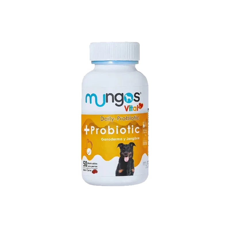 PROBIOTICOS DOG MUNGOS VITAL X 50UND MASTICABLES CARNE