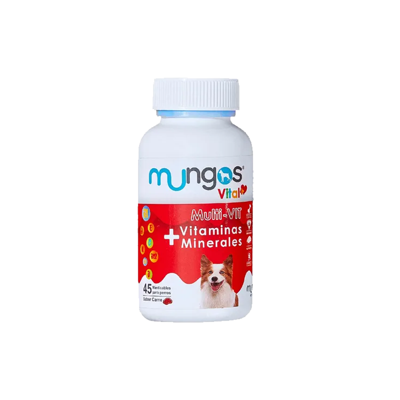 MULTI VIT DOG MUNGOS VITAL X 45UND MASTICABLES CARNE